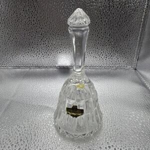 Hand Bell 5" Lead Crystal Vintage by Zajecar Made in Yugoslavia GC
